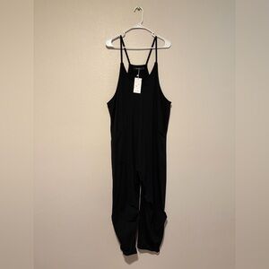 NWT Automet Black Romper Onesie L- Wide Leg